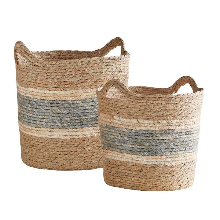 Coastal Seagrass Baskets, Set of 2