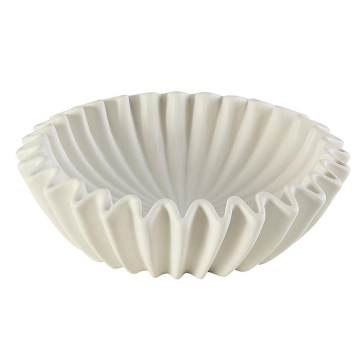 Lahira White Porcelain Bowl, Large