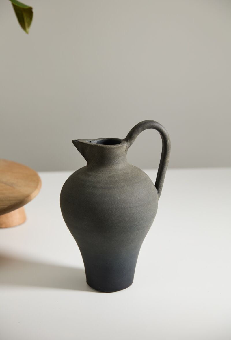 Ravine Black Ceramic Jug, Medium and Large