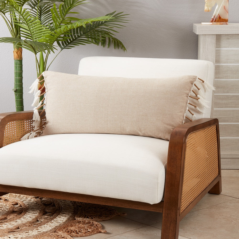 Kasan Tassel Lumbar Pillow 16" x 23"