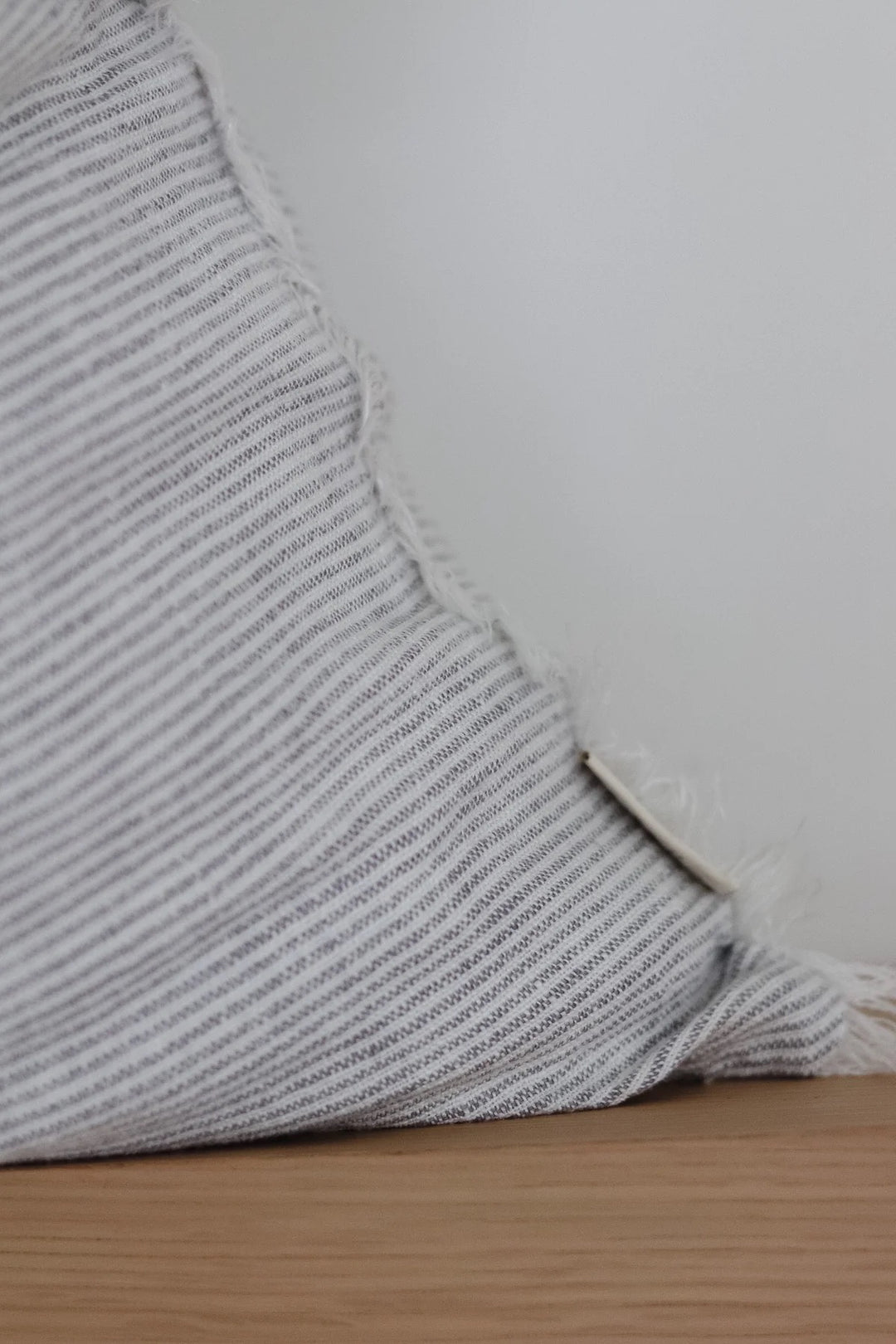 Lina Linen Pillow Grey Stripe 24" x 24"
