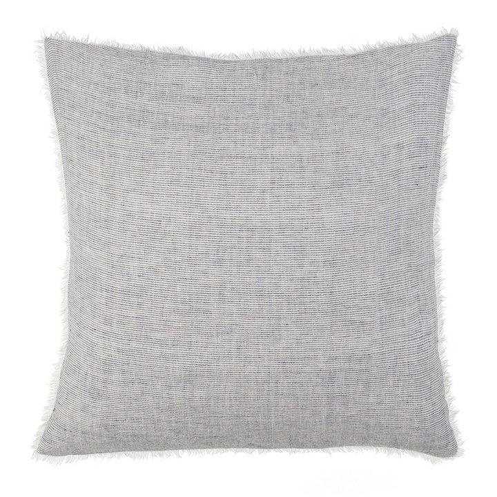 Lina Linen Pillow Navy Stripe 24" x 24"