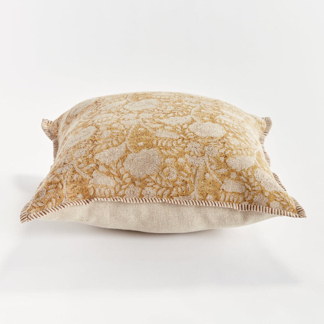 Pascaline European Linen Pillow 20" x 20" Ochre