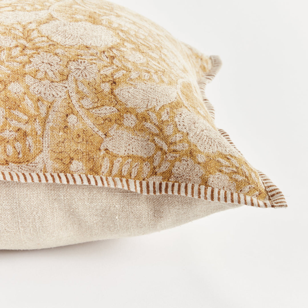 Pascaline European Linen Pillow 20" x 20" Ochre