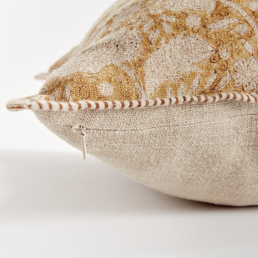 Pascaline European Linen Pillow 20" x 20" Ochre