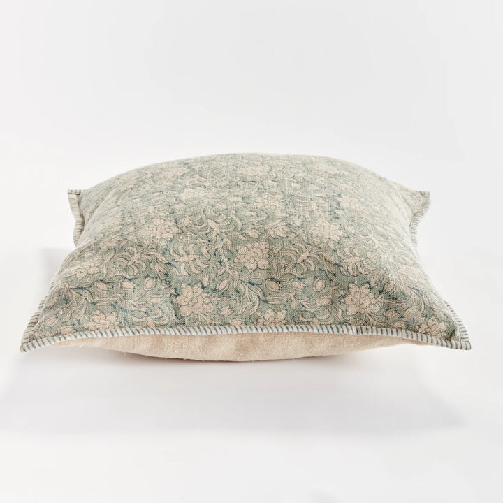 Henriella European Linen Pillow 20" x 20" Blue