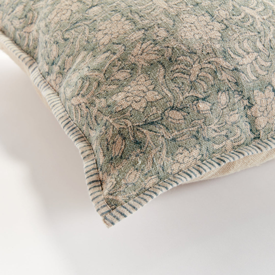 Henriella European Linen Pillow 20" x 20" Blue