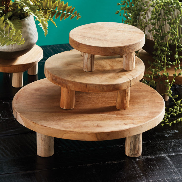 Lida Teak Round Stands