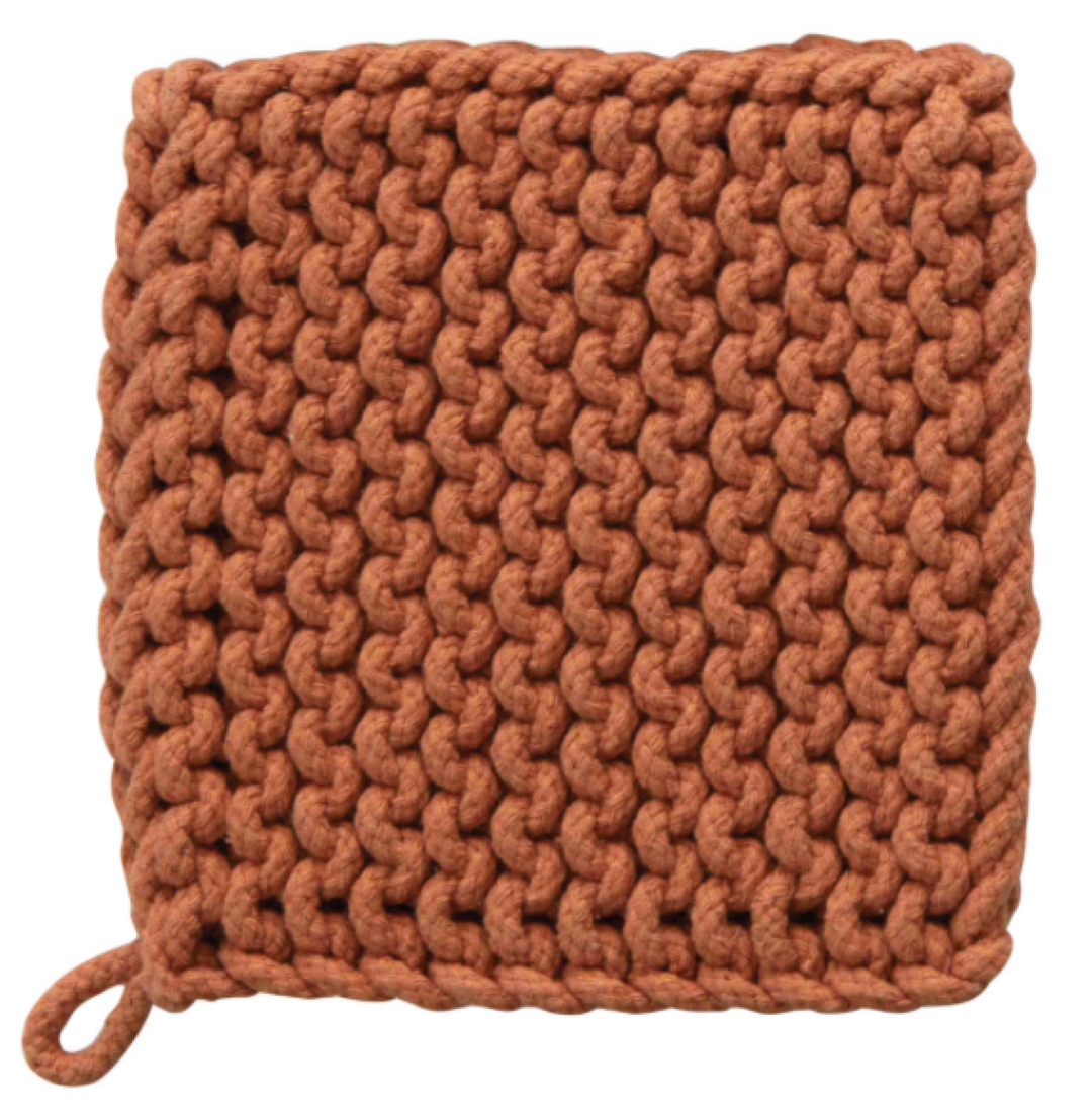 Emma Cotton Crocheted Hot Pad - Warm Pallette