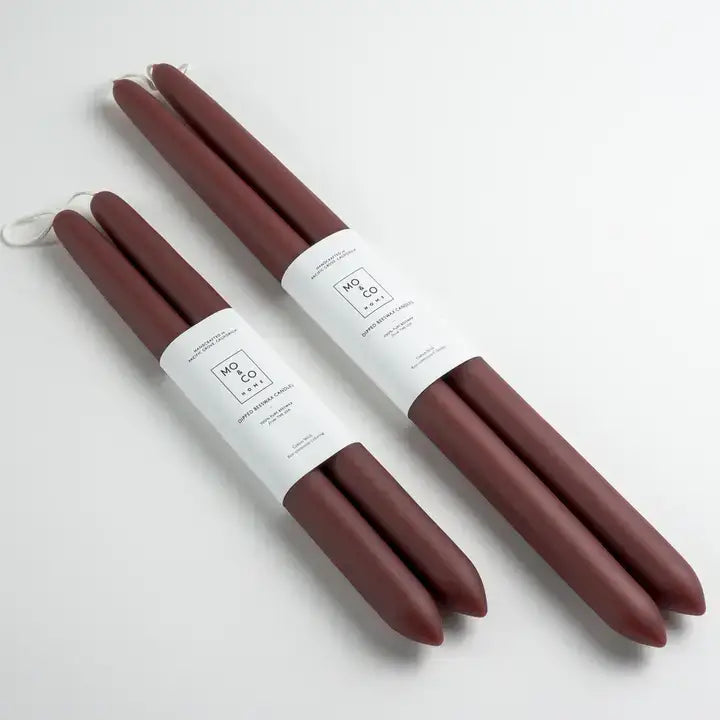 All Natural Handmade 100% Beeswax Dipped Taper Candles