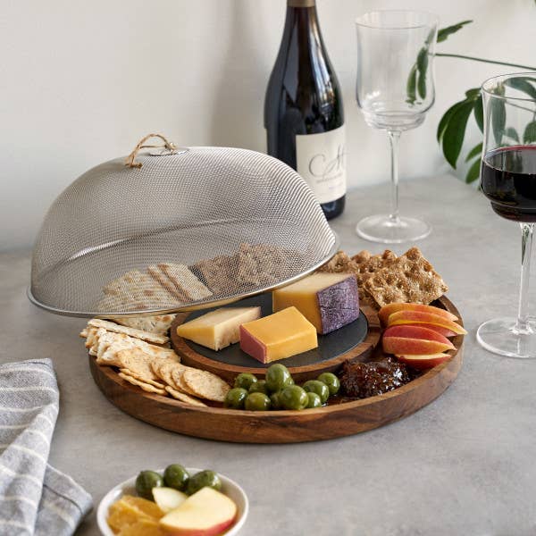 Eldora Acacia Wood & Slate Cheese Board charcuterie set