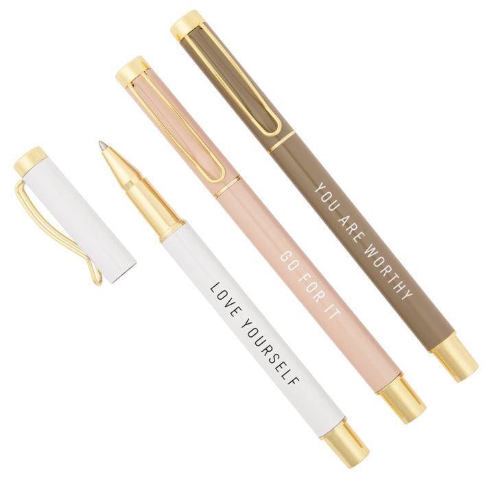 Go For It Metal Pen Set of 3