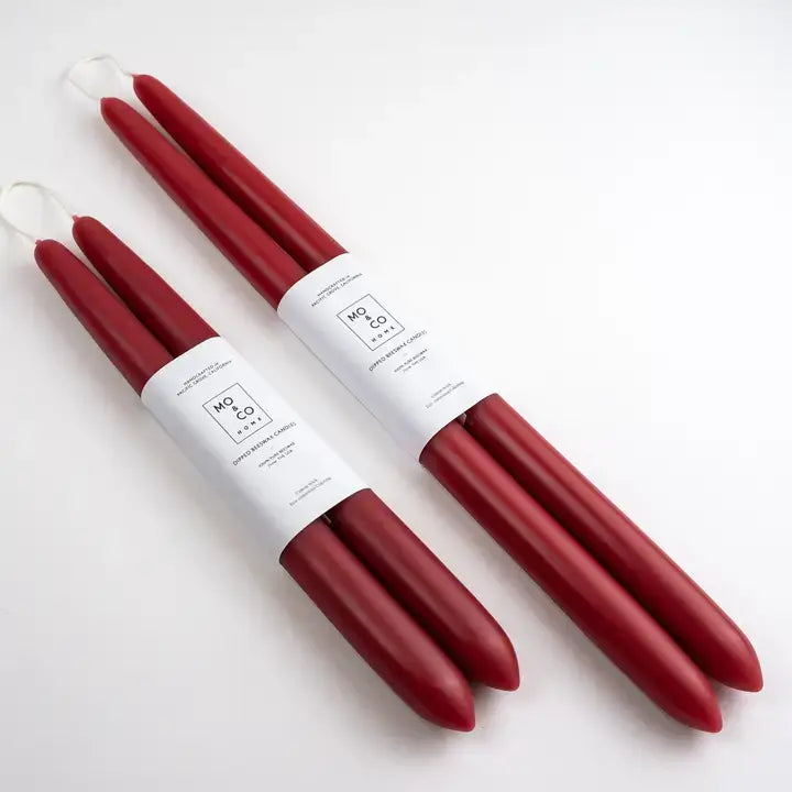 All Natural Handmade 100% Beeswax Dipped Taper Candles