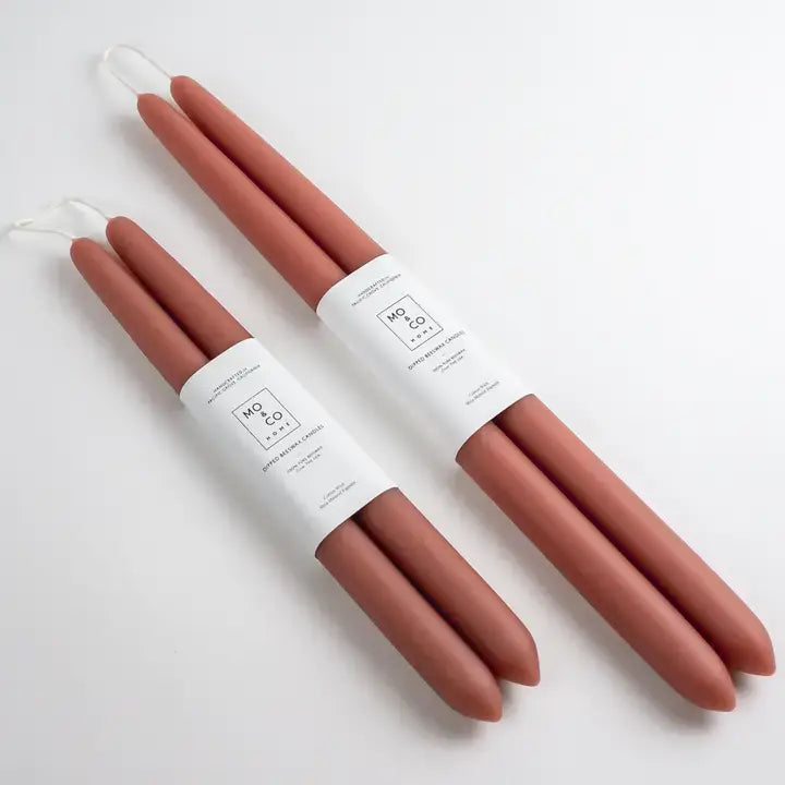 All Natural Handmade 100% Beeswax Dipped Taper Candles