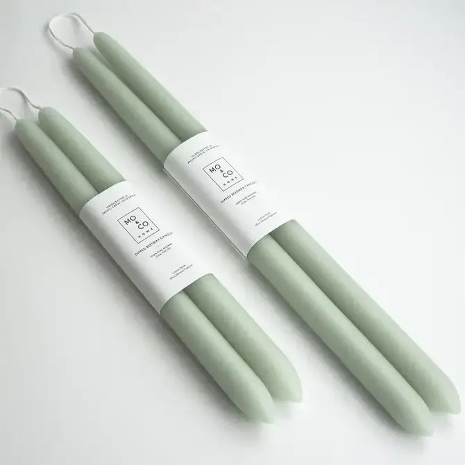 All Natural Handmade 100% Beeswax Dipped Taper Candles