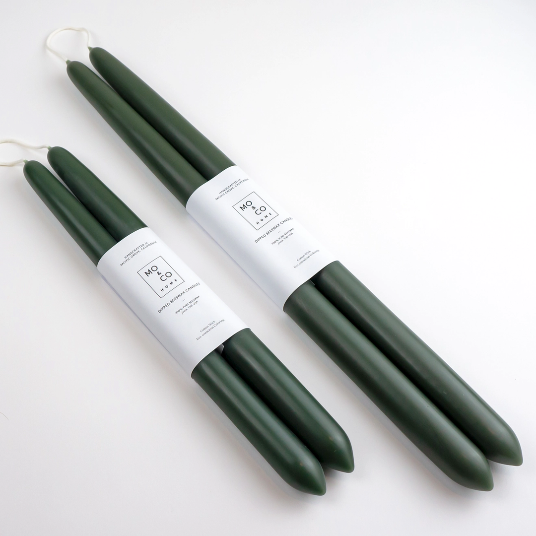 All Natural Handmade 100% Beeswax Dipped Taper Candles