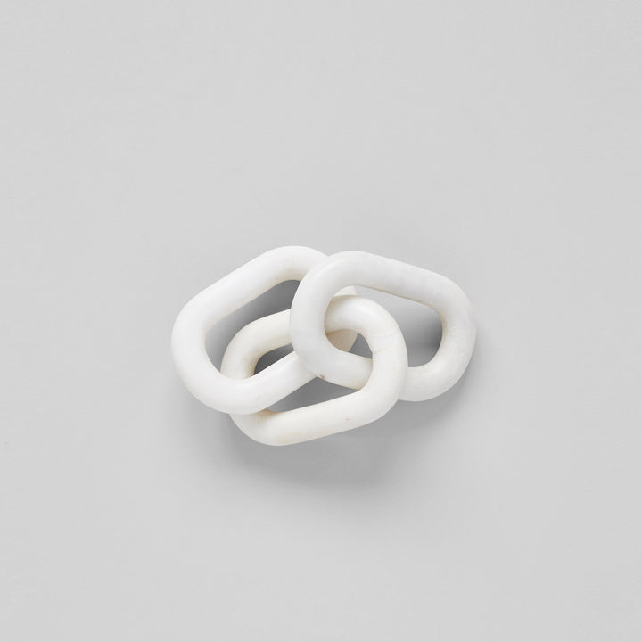 Meraki White Marble 3-Link Small Chainlink